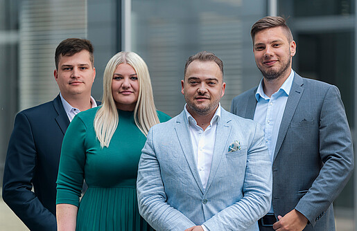 BJL Das Foto zeigt die Bundesjugendleitung der dbb jugend: Oliver Löwe, Daria Abramov, Matthäus Fandrejewski und Felix Reising.