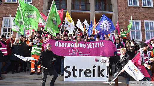 Warnstreik und Kundgebung in Mecklenburg-Vorpommern