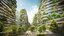 Architektur-Modell eines nachhaltigen städtischen Wohn-Quartiers
