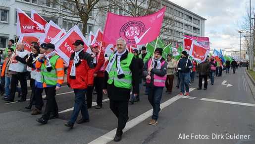 Warnstreik der Landesbeschäftigten in Saarbrücken Warnstreik der Landesbeschäftigten in Saarbrücken