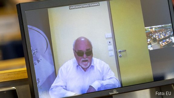 Der Präsident der International Disability Alliance, Ioannis Vardakastanis, während einer Konferenz