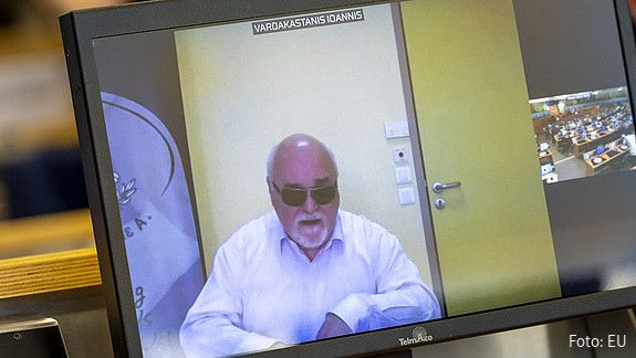 Der Präsident der International Disability Alliance, Ioannis Vardakastanis, während einer Konferenz
