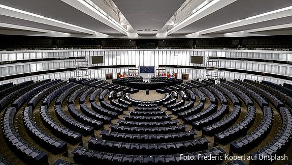 Innenansicht des Europäischen Parlaments