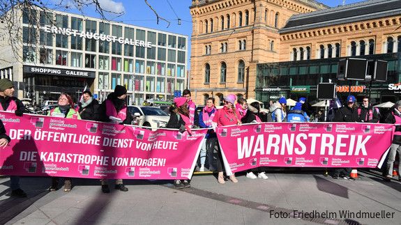 Warnstreik und Demo in Hannover
