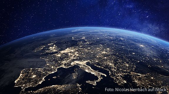 Europa aus dem All betrachtet