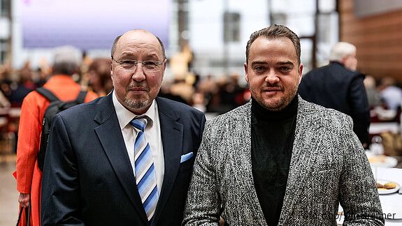 Das Foto zeigt Matthäus Fandrejewski und Heini Schmitt.